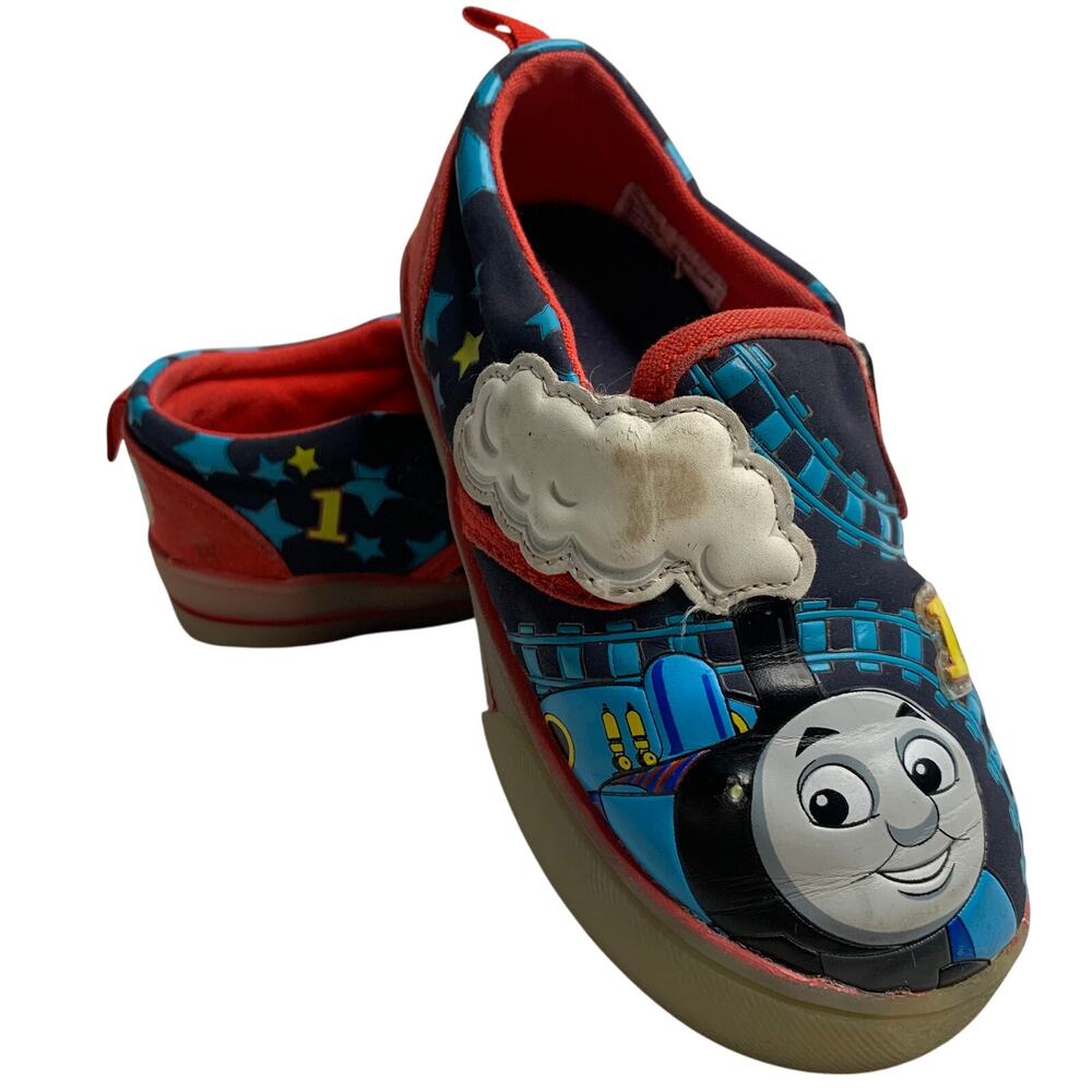 Thomas the Train Toddler Sz 8 Red Blue Slip On Sneakers Thomas & Friends Shoes